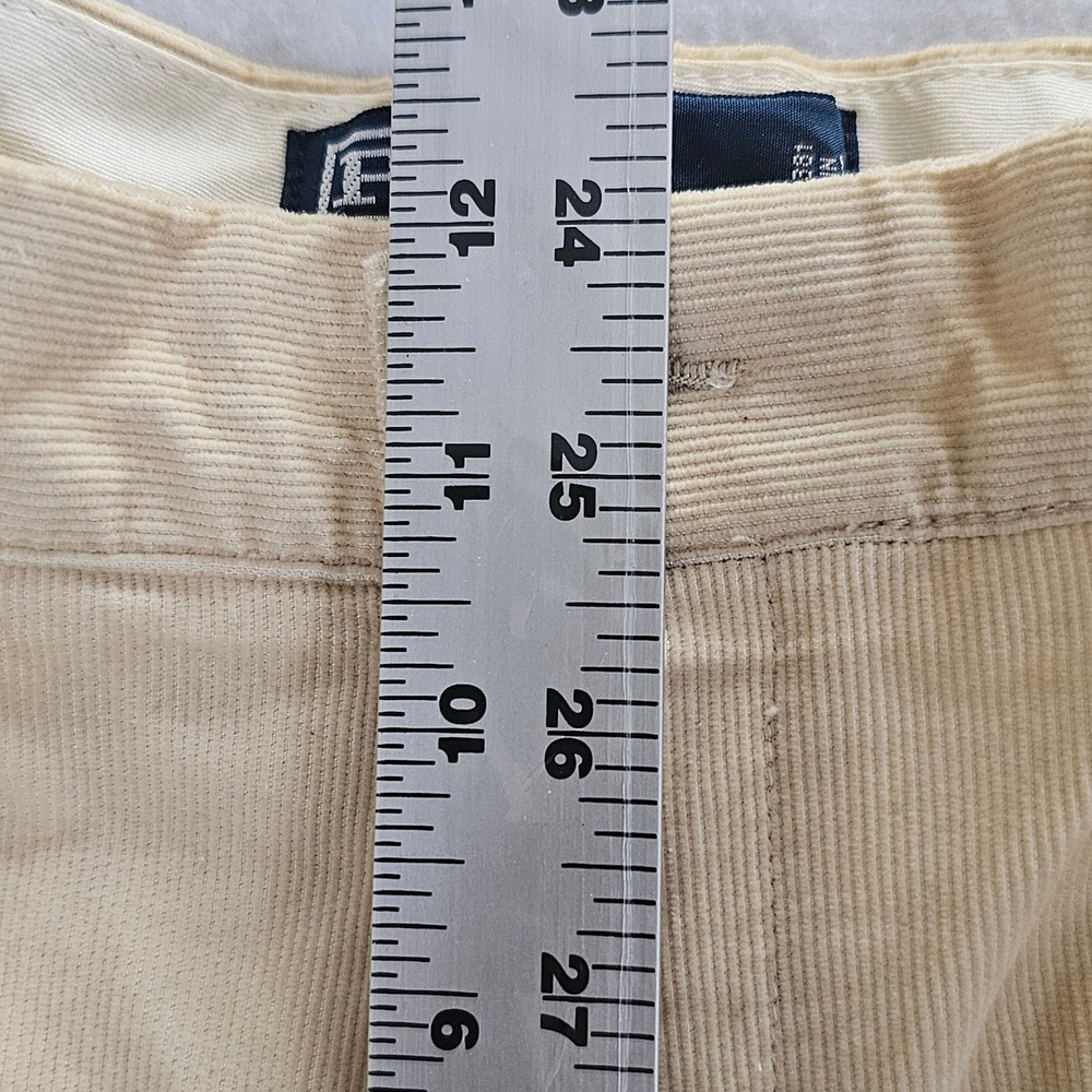 Polo Ralph Lauren Mens Cream Corduroy Pants 34x32 Cotton Straight Leg Trousers - Picture 7 of 10